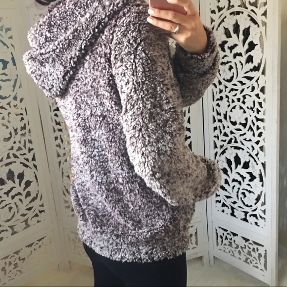 Faux Fur Fluffy Zip Up Hoodie - Picture 10 of 11